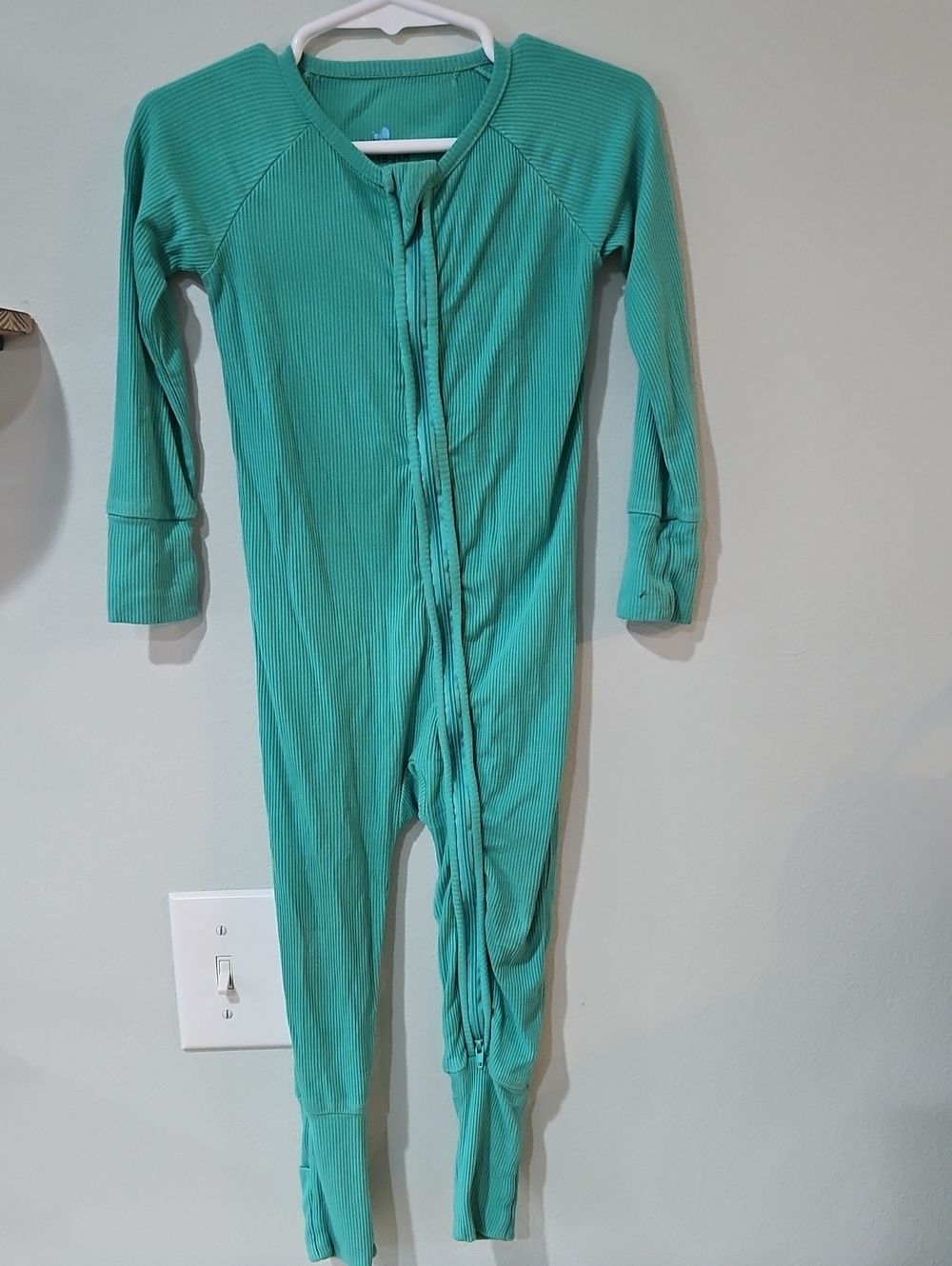Little One Shop Ribbed Bamboo Convertible Sleeper 18–24 Months Teal